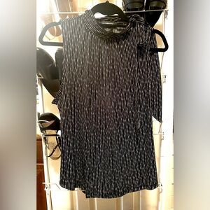 Women’s Liz Claiborne Career Sleeveless Blouse with Shoulder Tie Detail, Size XL